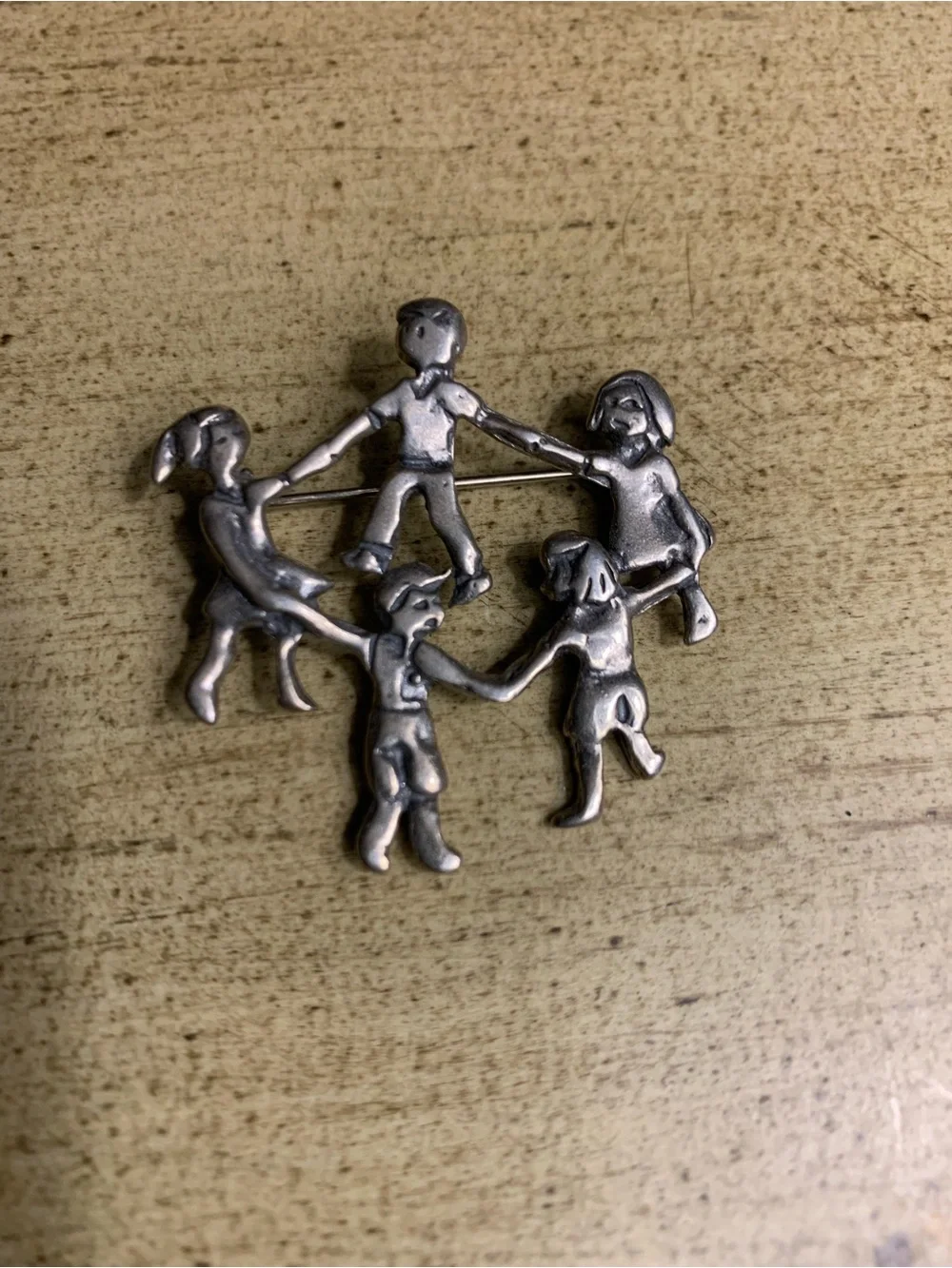Sterling Silver Ring Around The Rosie Broach